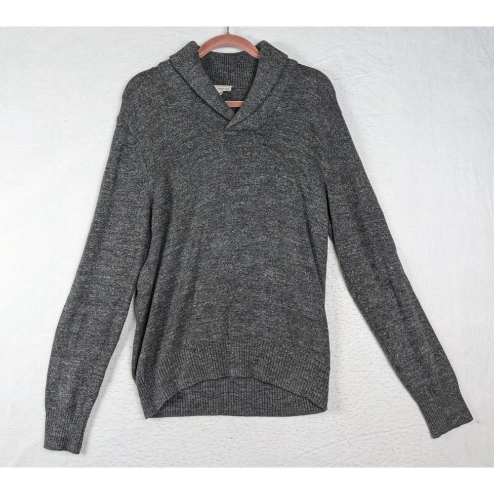 Gap Gray Cotton Sweater Top Medium Collar Sweater M